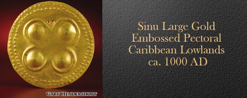 Sinu Large Gold Embossed Pectoral